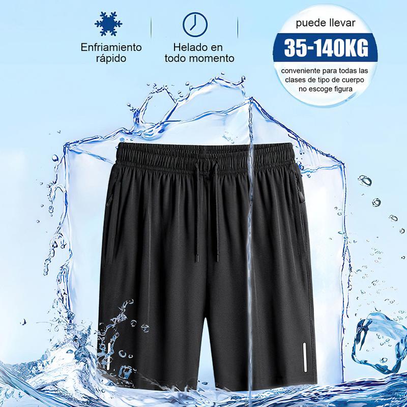 4 piezas Shorts deportivos casuales de verano para hombres, con bolsillos con cremallera - Tela transpirable, diseño atlético con bolsillo resguardado para teléfono y tira reflectante